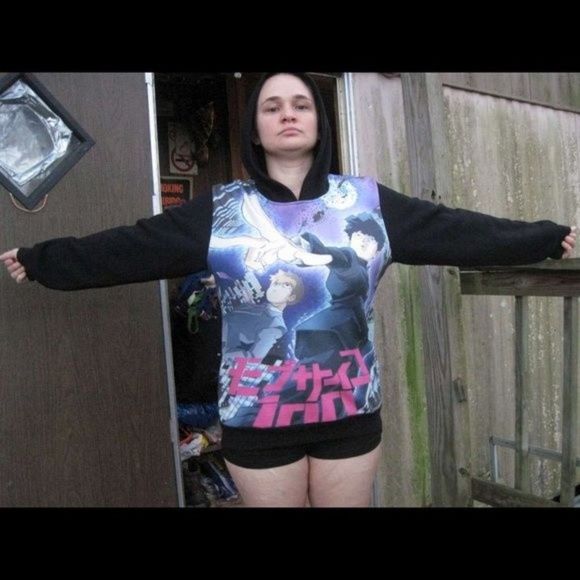 Medium Mob Psycho 100 Anime Hooded Sweater Supernatural Onepunchman Psychic ONE - Picture 4 of 8